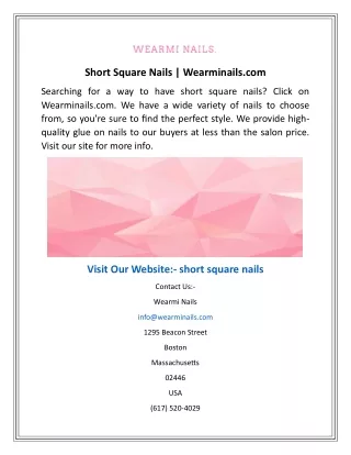 Short Square Nails  Wearminails.com