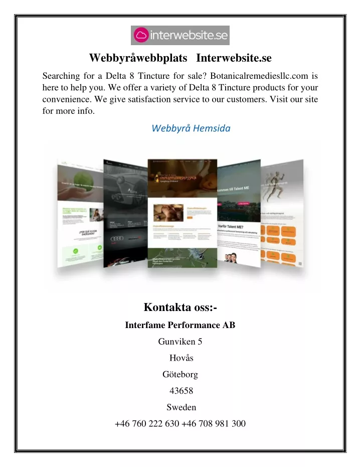 webbyr webbplats interwebsite se