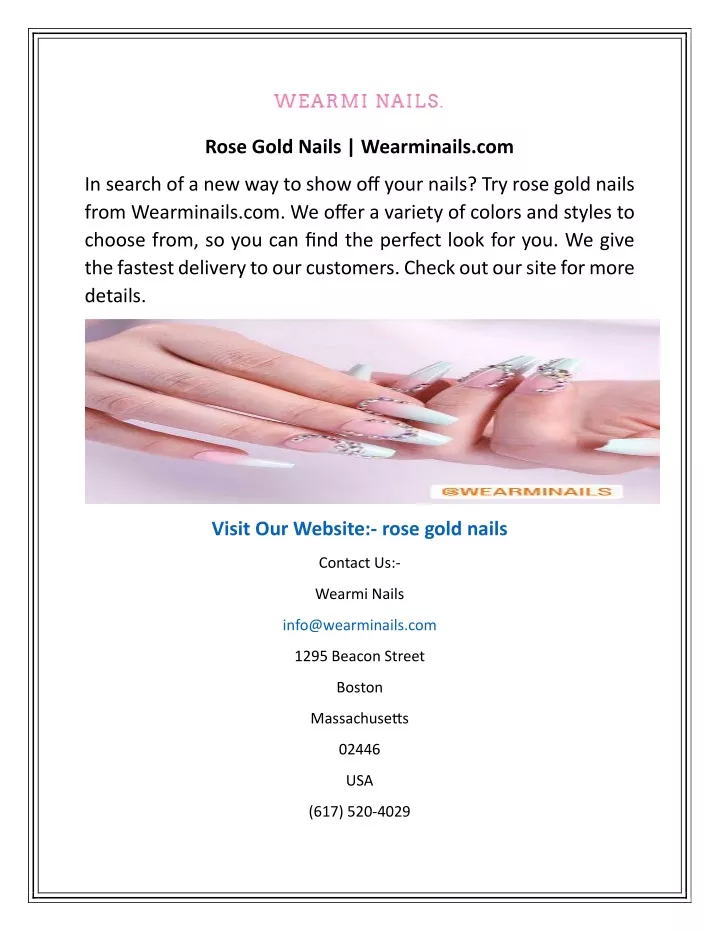 rose gold nails wearminails com
