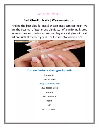Best Glue For Nails  Wearminails.com.