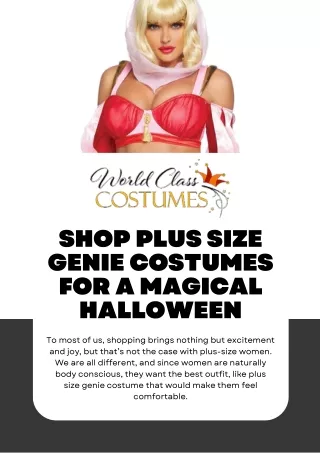 Shop Plus Size Genie Costumes for a Magical Halloween
