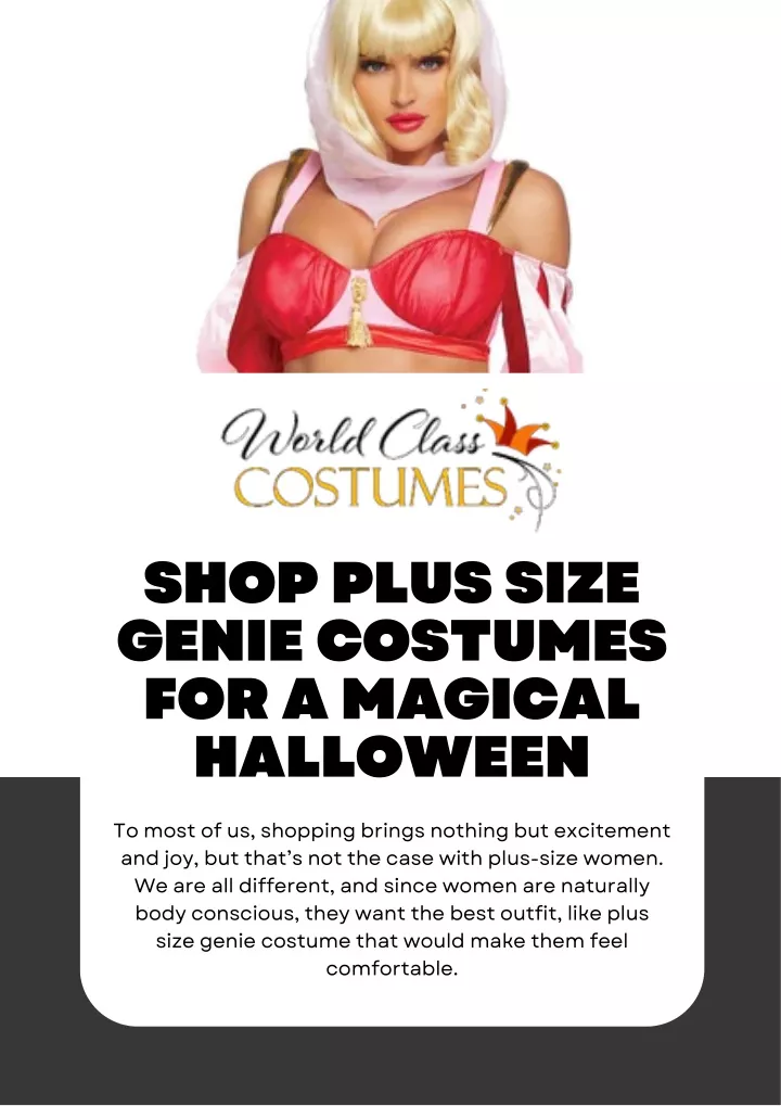 shop plus size genie costumes for a magical