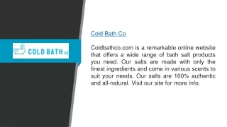 cold bath co coldbathco com is a remarkable