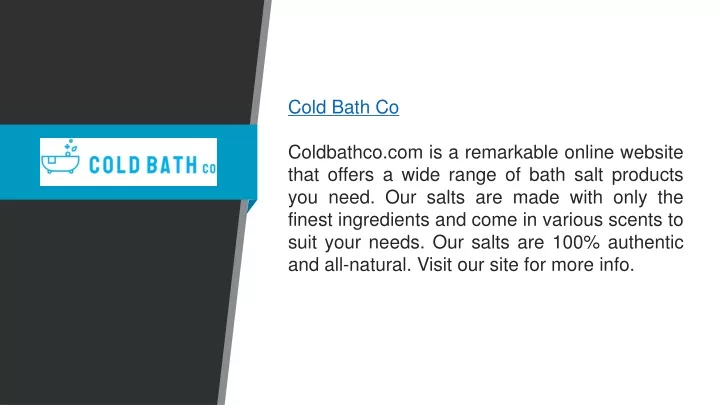 cold bath co coldbathco com is a remarkable