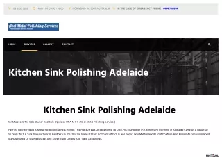 #Kitchen Sink Polishing in Adelaide