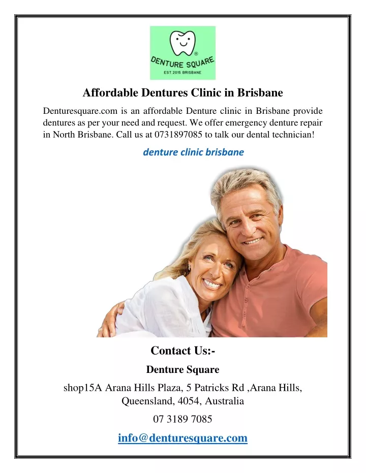 affordable dentures clinic in brisbane