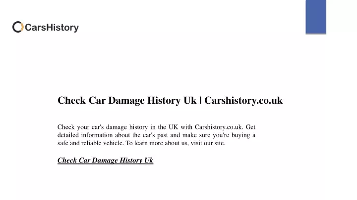 check car damage history uk carshistory co uk