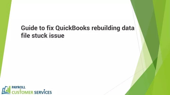 guide to fix quickbooks rebuilding data file