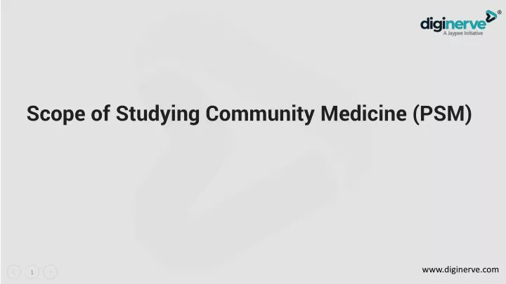 scope of studying community medicine psm