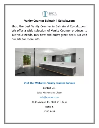 vanity counter bahrain epicakc com
