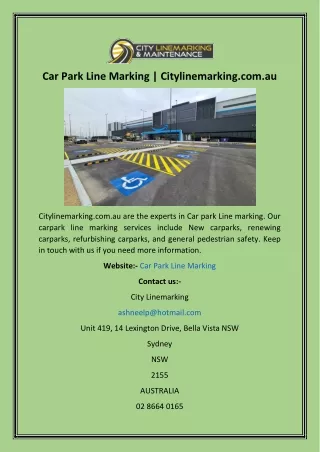 Car Park Line Marking  Citylinemarking.com