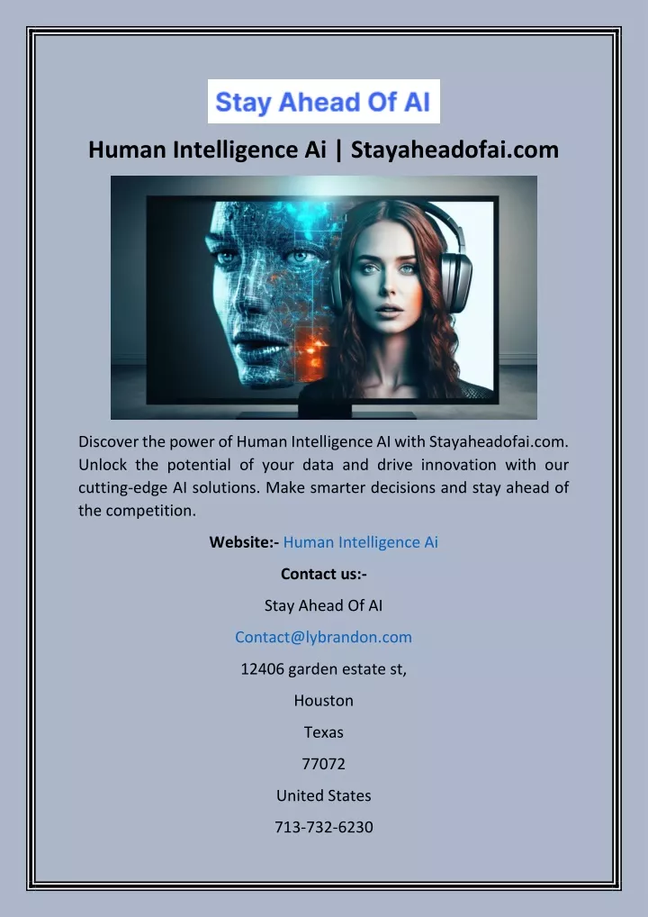 human intelligence ai stayaheadofai com