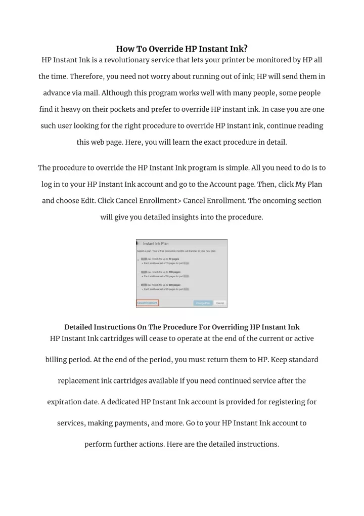 PPT How To Override HP Instant Ink? PowerPoint Presentation, free download ID12078832