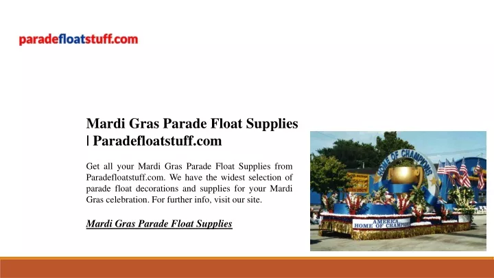 mardi gras parade float supplies paradefloatstuff