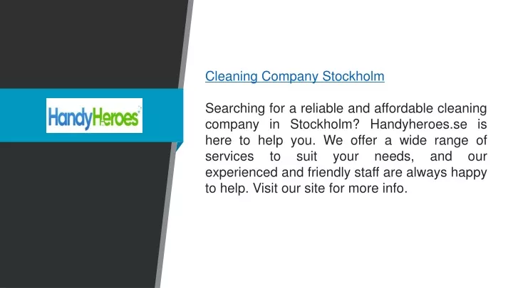 cleaning company stockholm searching