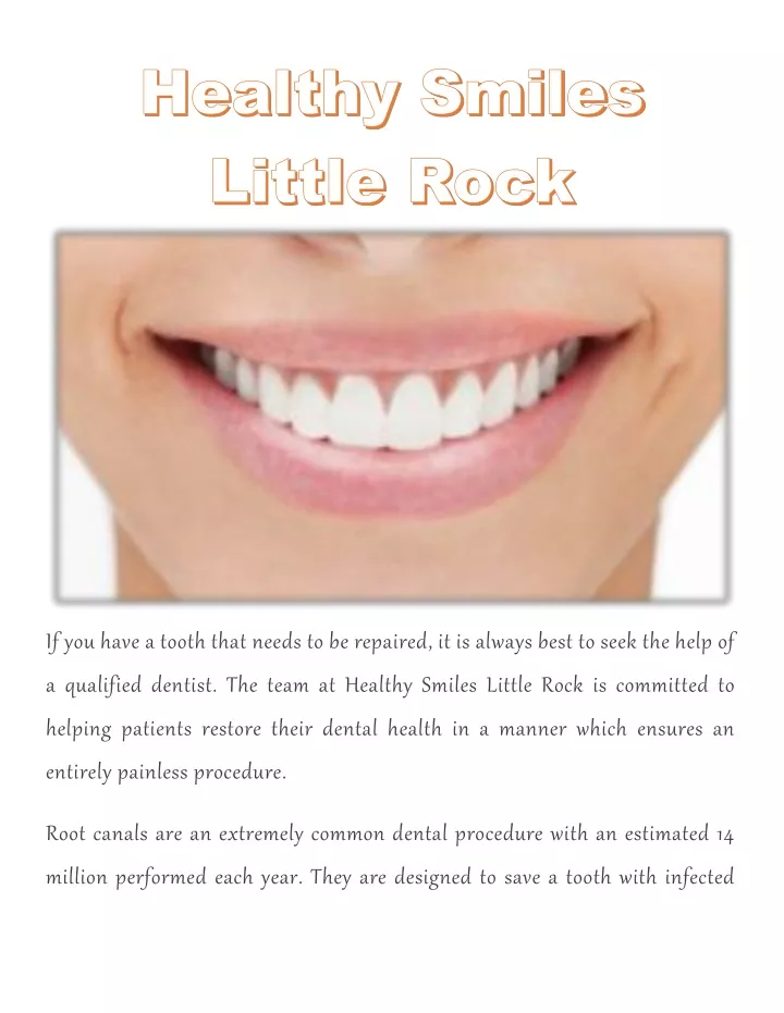 if you have a tooth that needs to be repaired