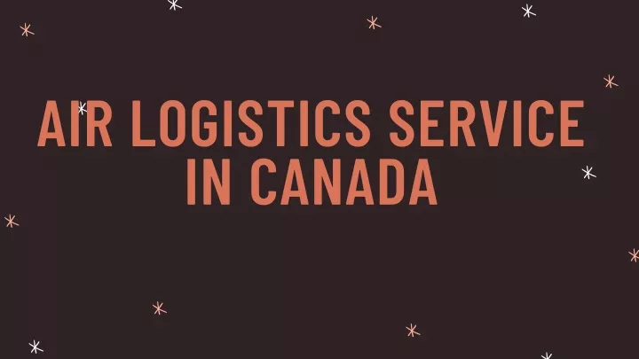 air logistics service in canada