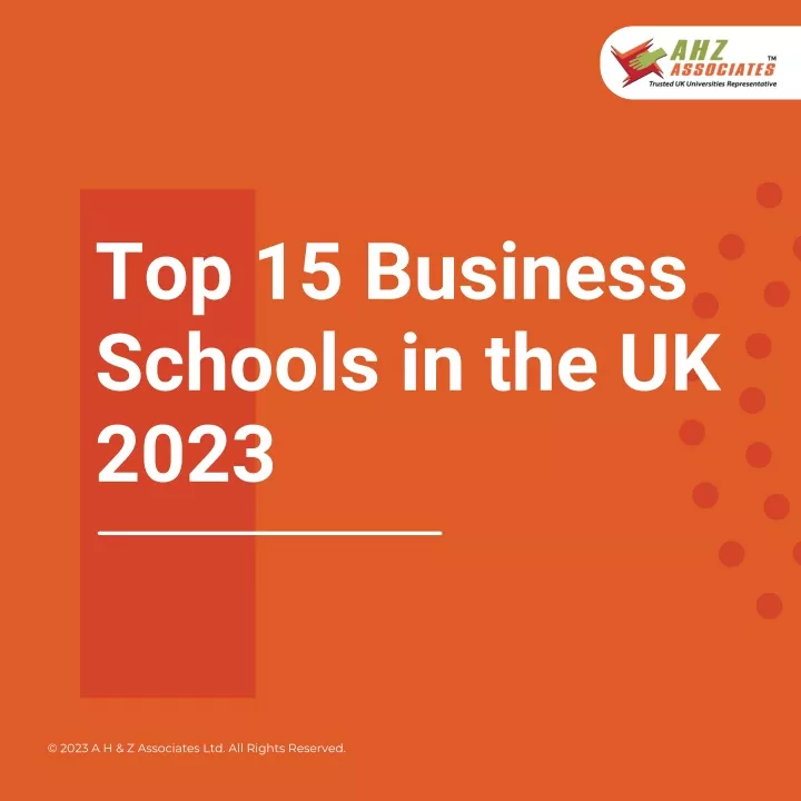 top 15 business schools in the uk 2023
