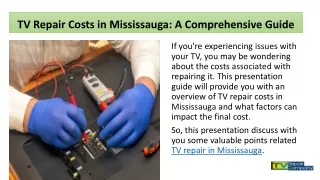 A Guide to Common TV Repairs and Their Costs in Mississauga