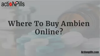 Where To Buy Ambien Online