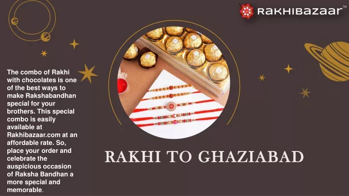 the combo of rakhi with chocolates