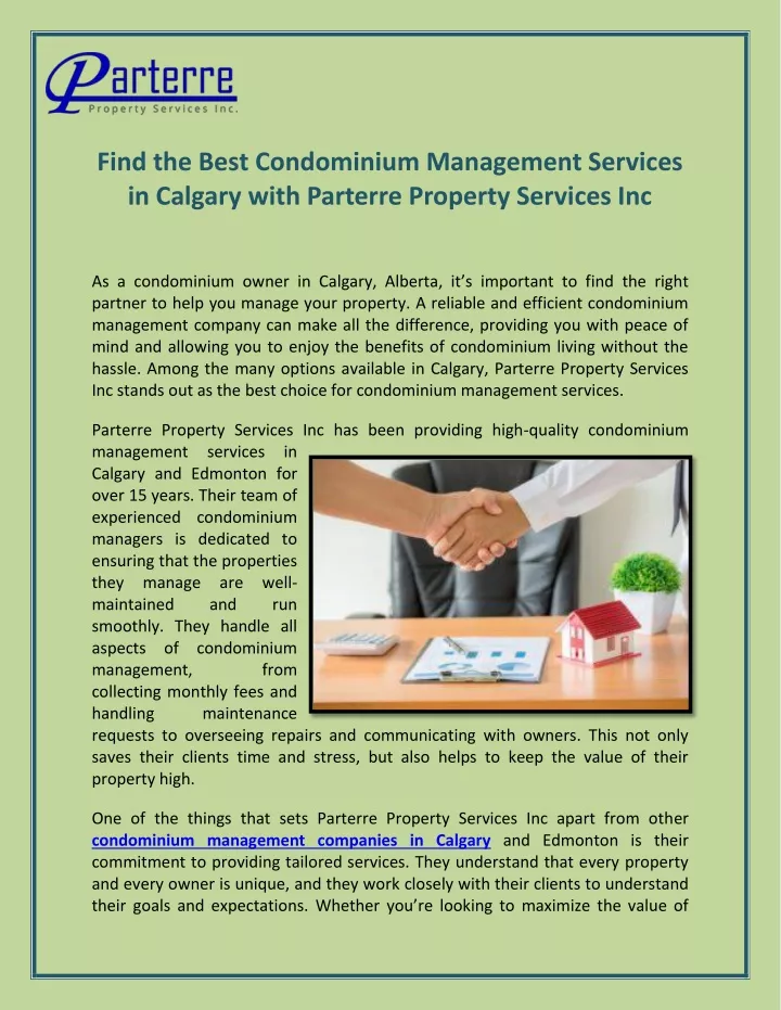 find the best condominium management services