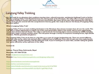 langtang valley trekking