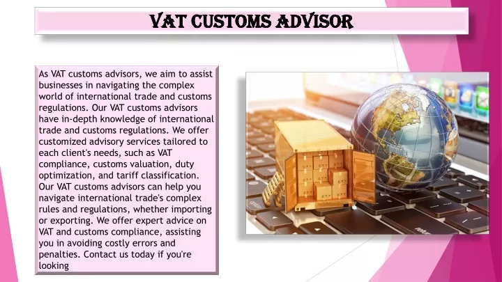 vat customs advisor