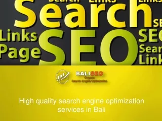 High quality search engine optimization services in Bali