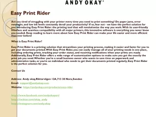 easy print rider