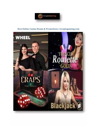 Best Online Casino Bonus & Promotions | Icryptogaming.com