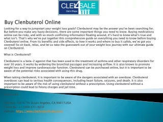 buy clenbuterol online