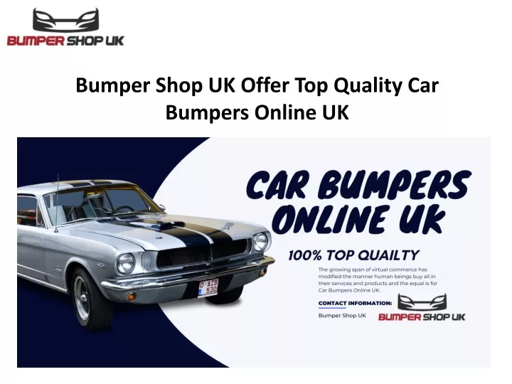 bumper shop uk offer top quality car bumpers