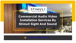 Commercial Audio Video Installation Services By Stimuli Sight And Sound_
