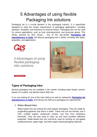 5 advantages of using flexible packaging