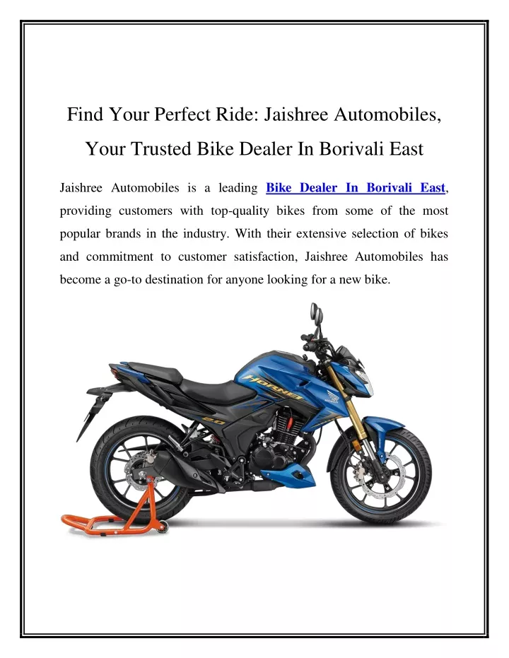 find your perfect ride jaishree automobiles