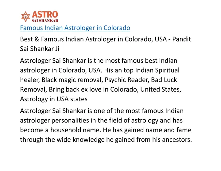 famous indian astrologer in colorado best famous