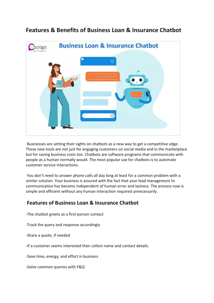 features benefits of business loan insurance