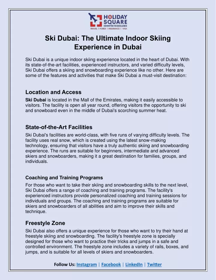 ski dubai the ultimate indoor skiing experience