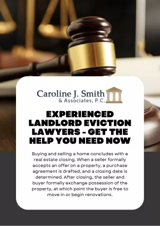 Experienced Landlord Eviction Lawyers - Get the Help You Need Now