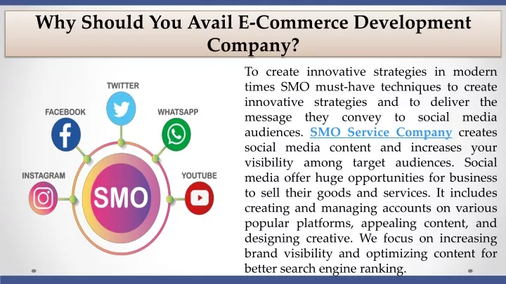 why should you avail e commerce development