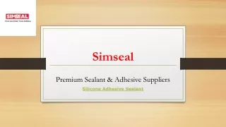 Silicone Adhesive Sealant