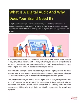 what is a digital audit and why does your brand