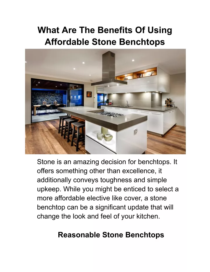 what are the benefits of using affordable stone