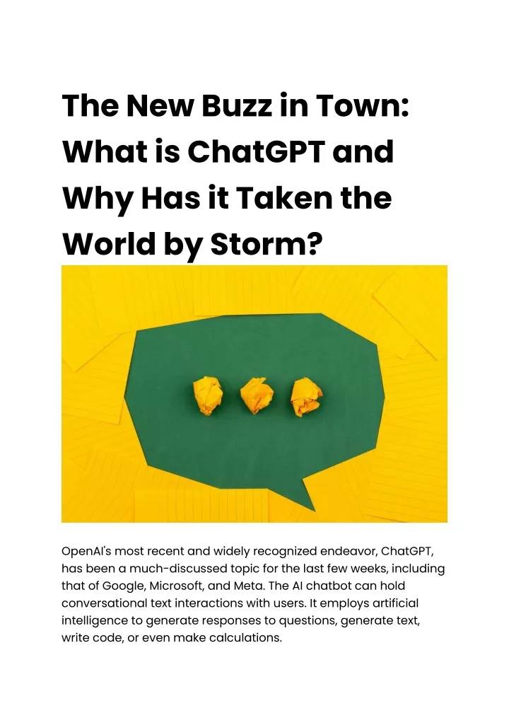 the new buzz in town what is chatgpt
