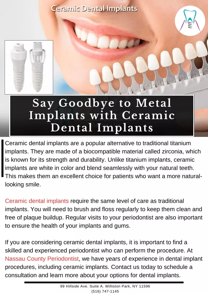 say goodbye to metal implants with ceramic dental