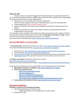 about the task create a scraper to get data from