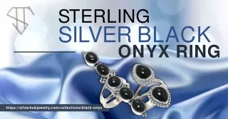 Chic and Versatile: Sterling Silver Black Onyx Ring by Silverhub Jewelry!