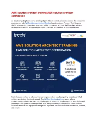aws solution architect training aws solution