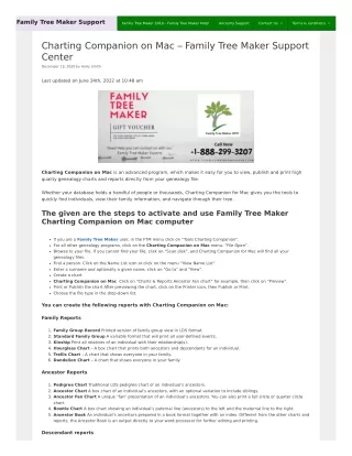 family tree maker support
